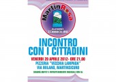 Venerdi 20 Aprile, Incontro con i cittadini alla Vecchia Lampada